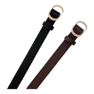 无孔免打孔皮带女款装饰小众设计感牛仔裤腰带黑色裤带百搭高级感