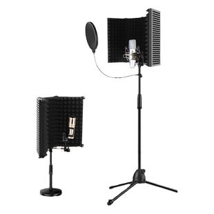 录音隔音罩桌面简易录音棚三门五门麦克风话筒吸音消房混响防风屏