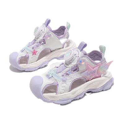 Abckids女童旋转纽扣减震凉鞋