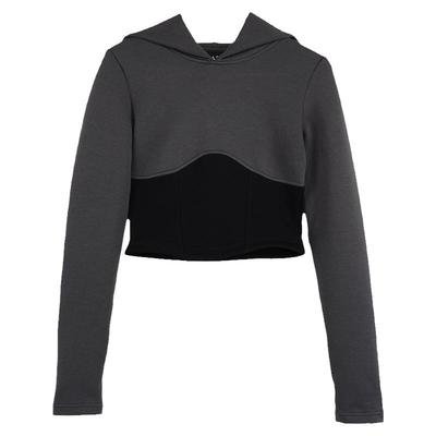 A21女装针织连帽短装卫衣