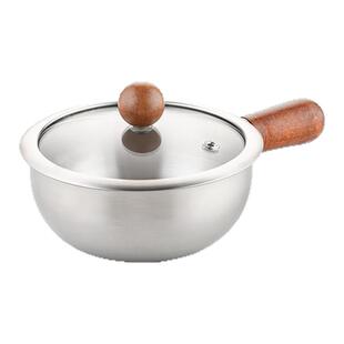 onlycook 家用304不锈钢泡面碗带盖一人食手柄碗煮面小汤锅带手柄