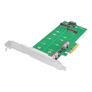 Linkreal M.2 NVMe转接卡 PCIe转单口NVMe+SATA NGFF 支持系统盘