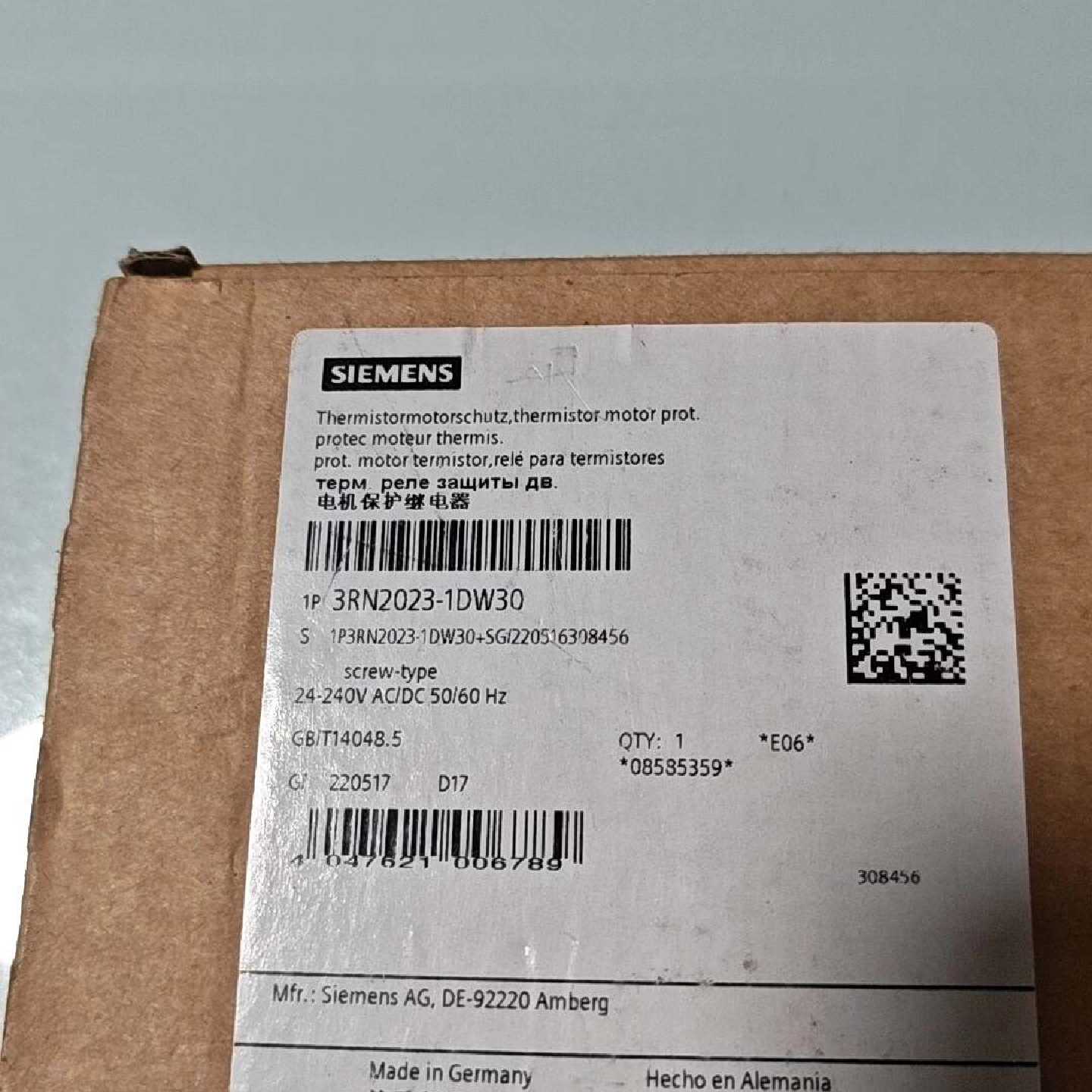 议价西门子3RN2023-1DW30电机保护继电器