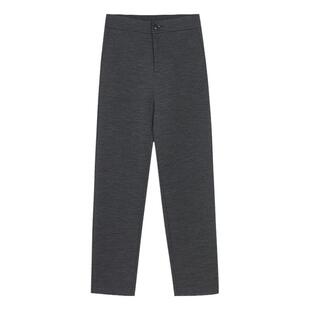 末未MIIWII24冬深灰色针织呢通勤长裤休闲百搭K244310女士