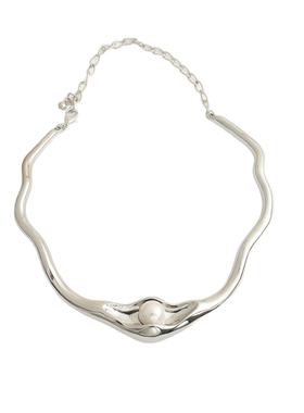 欧美几何波浪形状项圈项链choker