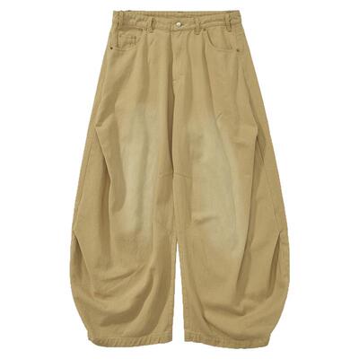 小众纯色慵懒BF垂感阔腿百搭裤子