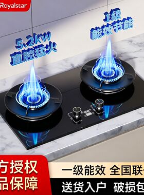 荣事达煤气灶具天然气燃气灶家用液化气双灶台嵌两用款猛火直喷炎