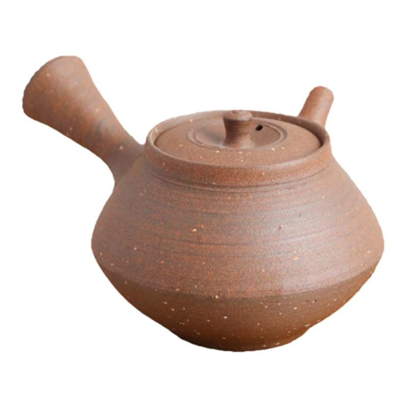 日本常滑烧手工侧把茶壶北条-66一品作180ml附赠老师绘画签名卡片