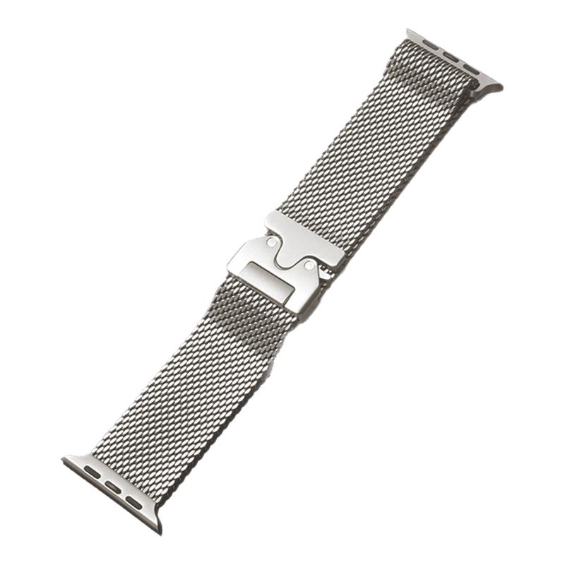 适用苹果手表Ultra3表带s11全钛米兰尼斯S10降落伞卡扣表带applewatch运动iwatch智能se3夏透气S9非官方同款