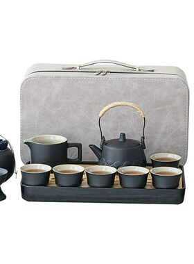 陶瓷竹盘便携式旅行茶具