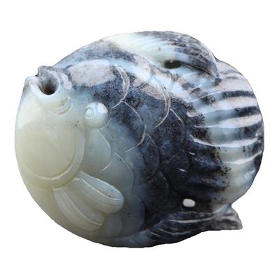 梵峙青花玉吊坠挂件和田玉