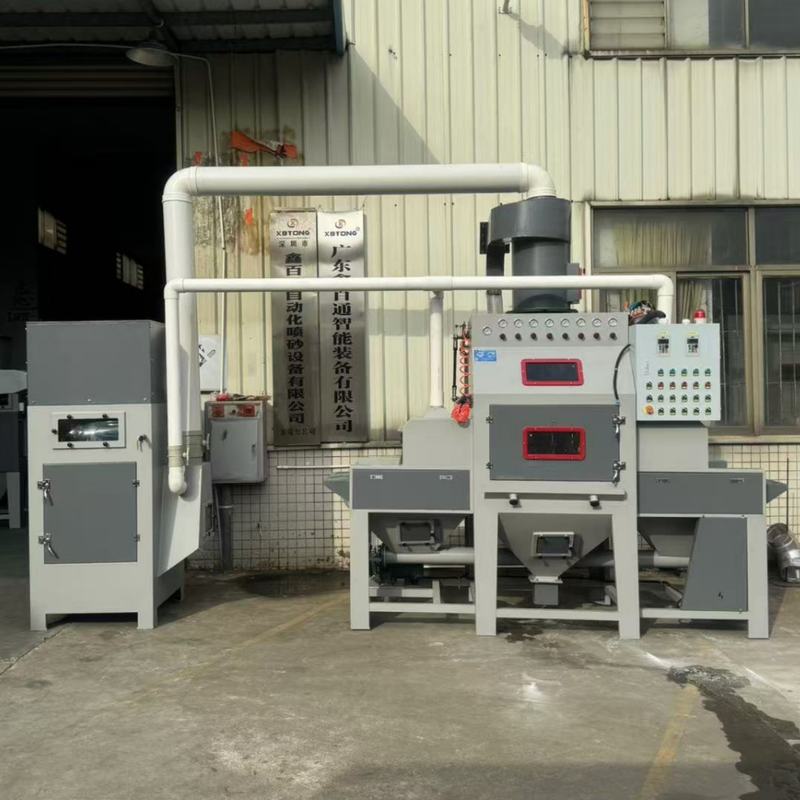 滑块翻新全自动喷砂机输送式铝型材压铸铝五金模具除锈小型喷砂机