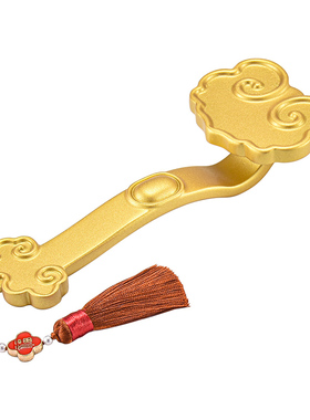 黄铜手把玩件如意摆件家居装饰品