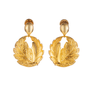 【李浩菲同款】JOYSTONE 繁花复古叶子耳环 个性时尚欧美夸张耳饰