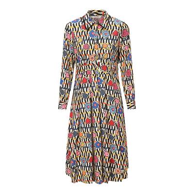 tanni复古气质设计感长款衬衫裙