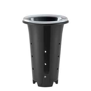 兰花盆塑料建兰春兰蕙兰盆加高加厚高底透明盆黑色高腰盆兰花套盆