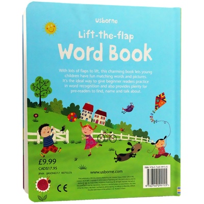 进口英文原版正版 绘本 Usborne出品Lift-the-Flap Word Book 学单词 翻翻书纸板 幼儿早教启蒙