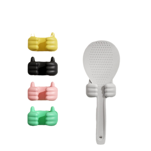 饭勺收纳架电饭煲侧面粘贴免打孔饭铲置物架勺子挂钩壁挂式放置架