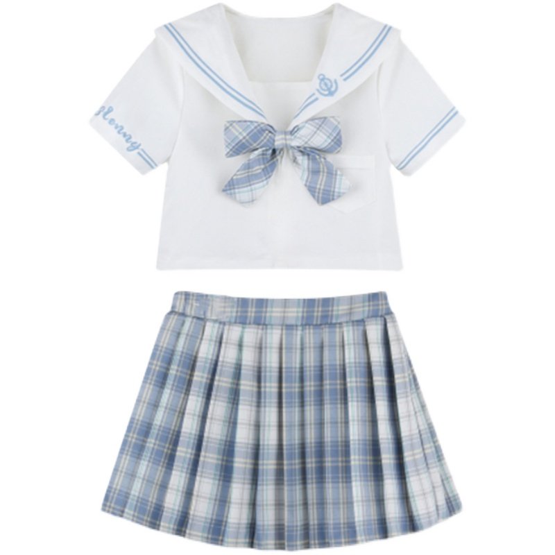 女童夏季套装裙子2026新款学院风女孩连衣裙夏装儿童装大童jk制服