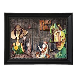 蒙娜丽莎黑色复古油画框油画外框装裱 人物油画30x40 30*30挂墙