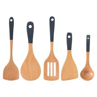 木铲不粘锅专用炒菜木头锅铲家用耐高温木质铲子厨具小木勺不伤锅