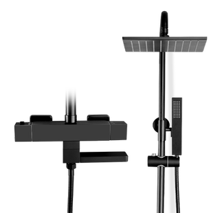 杜拉莱恩原创瀑布式家用恒温淋浴花洒套装沐浴明装雨淋沐浴浴室
