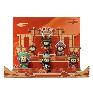 有财府楼猴潮汕英歌舞系列盲盒吉祥物卡通猴子手办潮玩文创礼物