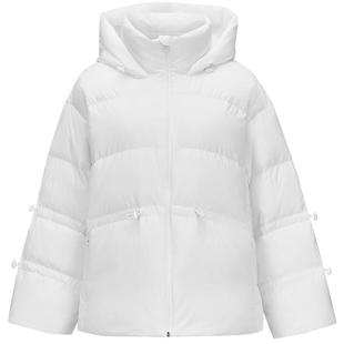 斯凯奇秋冬运动羽绒服中长款连帽防风防水梭织保暖舒适休闲