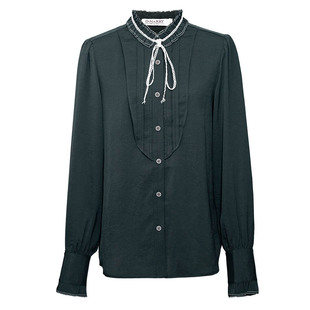 D-HARRY/迪哈利2025冬季新款复古英伦深绿色长袖衬衫DH254D90912B