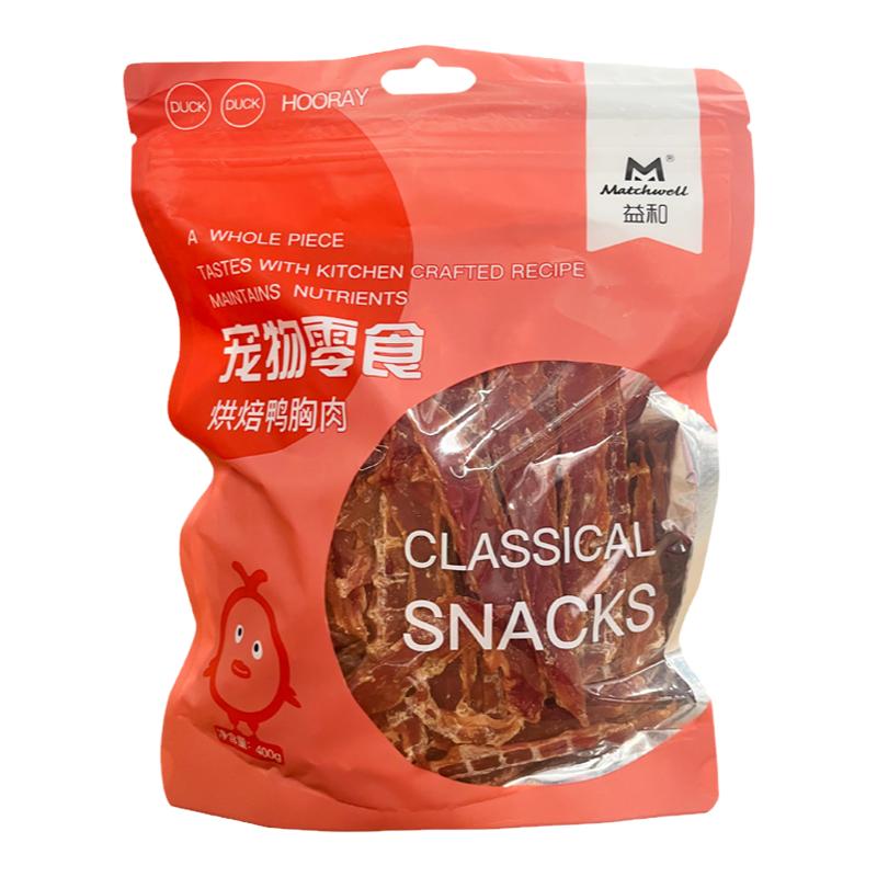 益和狗零食雞肉干鴨胸肉干鴨肉薯條400g金毛法斗泰迪訓練狗狗零食