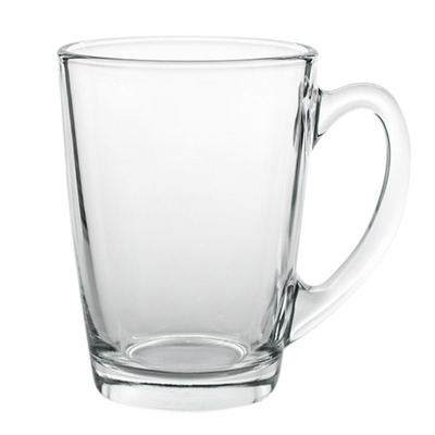 乐美雅钢化玻璃杯子带盖带把手