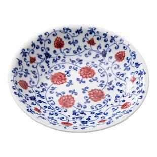 青花瓷壶承景德镇蓄水陶瓷壶托底座藤编养壶垫茶道零配茶具干泡盘