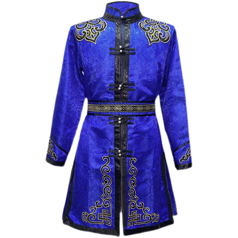 蒙古服装男士骑马服刺绣外套舞蹈