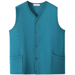 冬天老年人马甲女坎肩春秋季妈妈可外穿爸爸保暖背心男款纯棉上衣