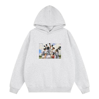 CryingCenter 棒球队合照手写字连帽加绒卫衣 哭喊中心