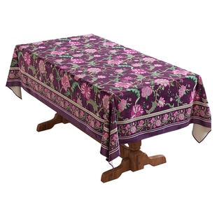范居态度紫菱美式复古桌布氛围感高端大气长方形茶几盖布紫气东来