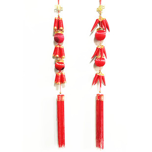 商城开业新家搬迁室内装饰鞭炮串辣椒挂件红红火火喜庆用品灯笼串