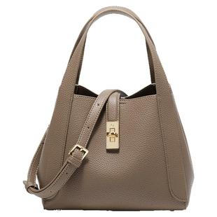 百丽包包女新款真皮手提菜篮子通勤百搭斜挎包牛皮水桶包BL828BX5