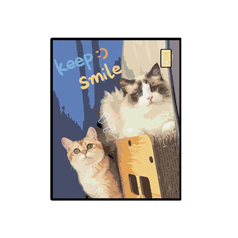 数字油画diy宠物猫咪照片定制手工填色油彩画手绘丙烯装饰画礼物