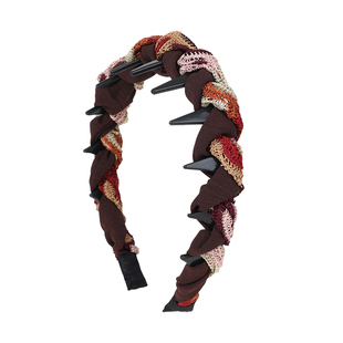 美拉德高颅顶波浪发箍女高级感日常外戴带齿防滑发卡洗脸压发头箍