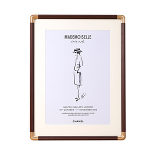 仿铜角实木大相框挂墙照片打印加a4空框画框装裱8kA3定制任意尺寸