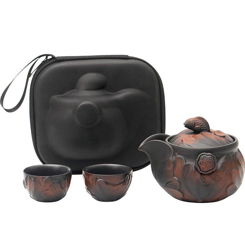 桂厚堂紫陶茶壶手抓壶旅行茶具