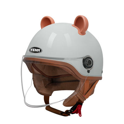 野马3C认证冬季保暖女士头盔电动电瓶车四季通用半盔摩托车安全帽