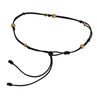 复古串珠软皮绳腰带细打结长款毛衣腰间配饰简约高级感腰绳腰链潮