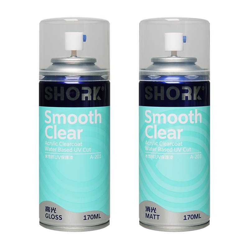 SHORK 削刻 A水性模型消光`光泽保护漆喷罐丨170ML丨对标B603