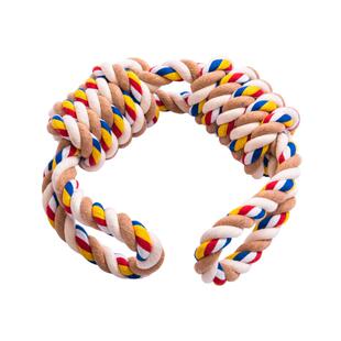 磨牙玩具狗狗绳结耐咬拔河玩具狗咬绳拉扯绳子解闷神器大型犬专用