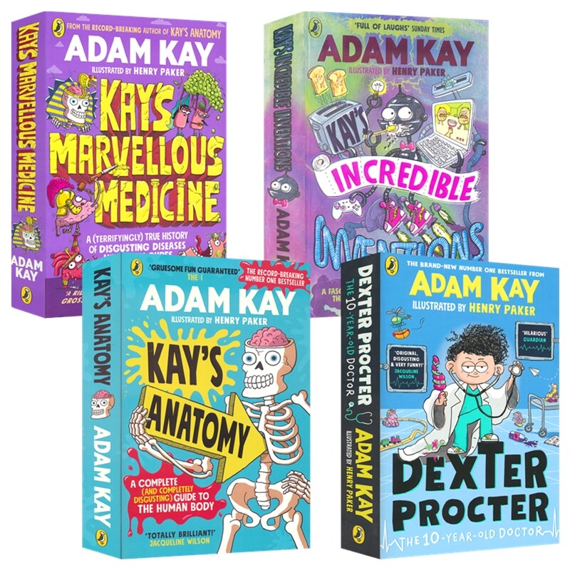 Adam Kay Henry Paker 亚当凯 凯叔爆笑医学系列 凯的解剖学 凯的神奇医学 10岁儿科医生 幽默科普读物 英文原版进口儿童图书