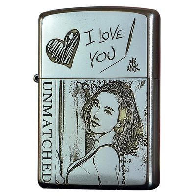 zippo打火机纯铜送礼照片定制男