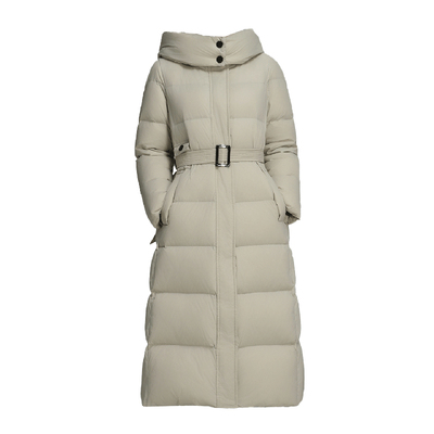 拉夏贝尔羽绒服女2025年新款冬季长款连帽时尚休闲保暖外套