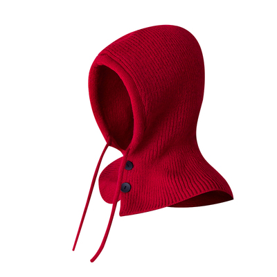 冬季保暖帽围一体针织帽子男女